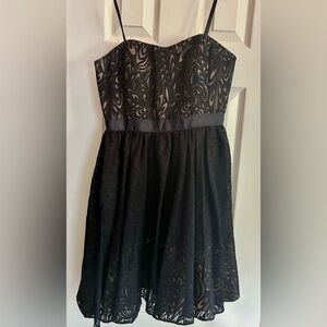 Aidan Mattox Black Lace Cocktail Dress - Size 4